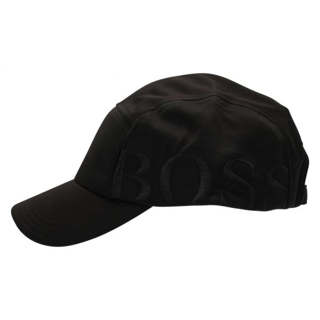 Athleisure Mens Black Cap-Cut Cap