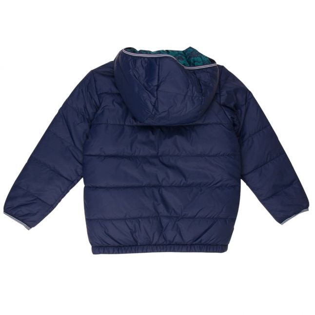 Boys Navy & Green Classic Reversible Padded Jacket