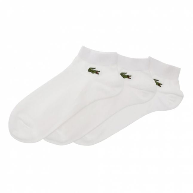 Mens White 3 Pack Trainer Socks