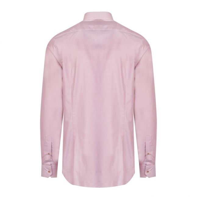 Mens Pink Zachari Branded Tape L/s Shirt