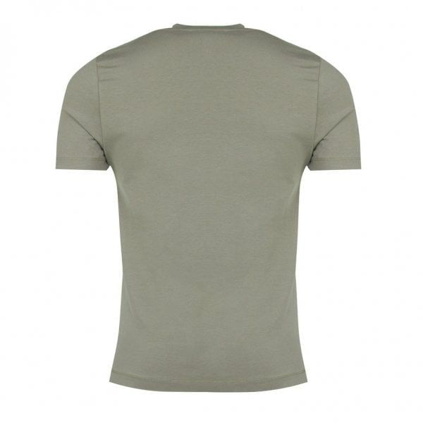 Mens Green PU Badge Slim S/s T Shirt