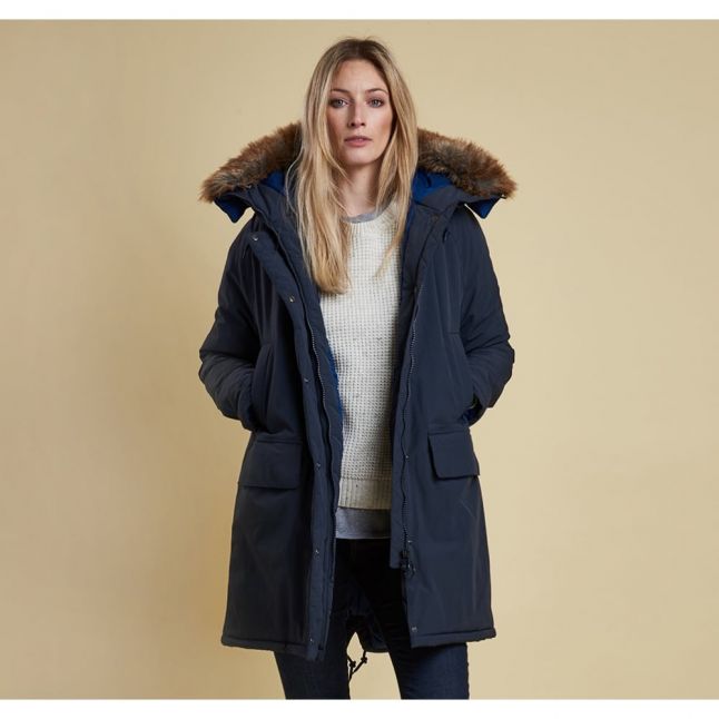 Heritage Womens Navy Emmot Hooded Parka