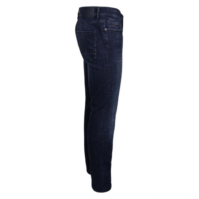 Casual Mens Dark Blue Wash Charleston Slim Fit Jeans