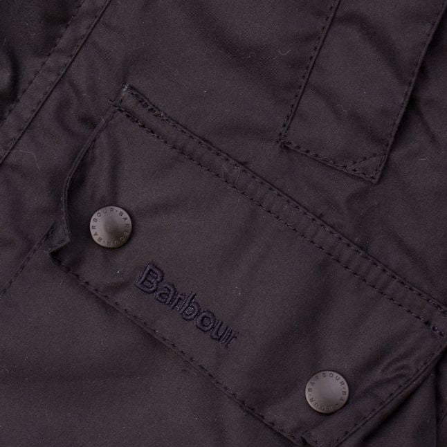 Boys Navy Trail Waxed Jacket