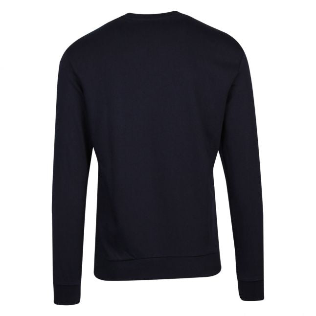 Mens Dark Blue Branded Crew Sweat Top