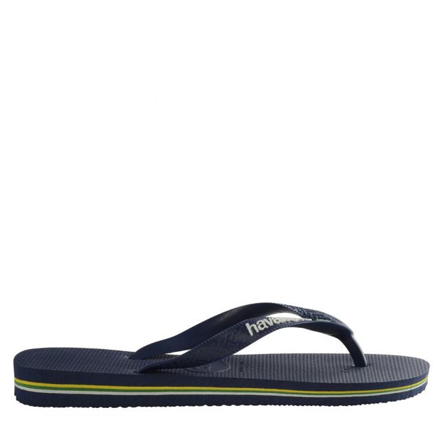 Mens Navy Brasil Flip Flops