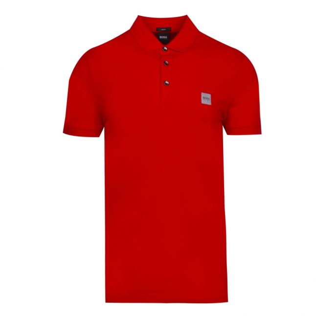 Casual Mens Bright Red Passenger Slim Fit S/s Polo Shirt