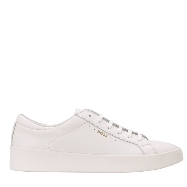 Mens BOSS White Belwar Tenn Trainers