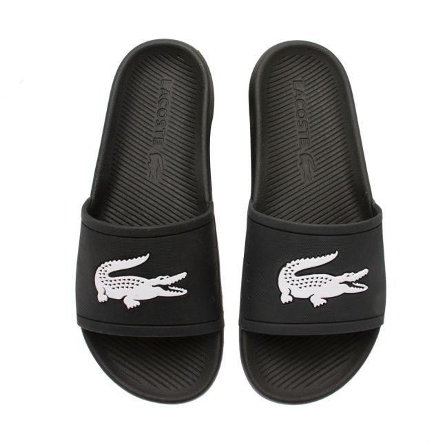 Mens Black/White Croco Slides