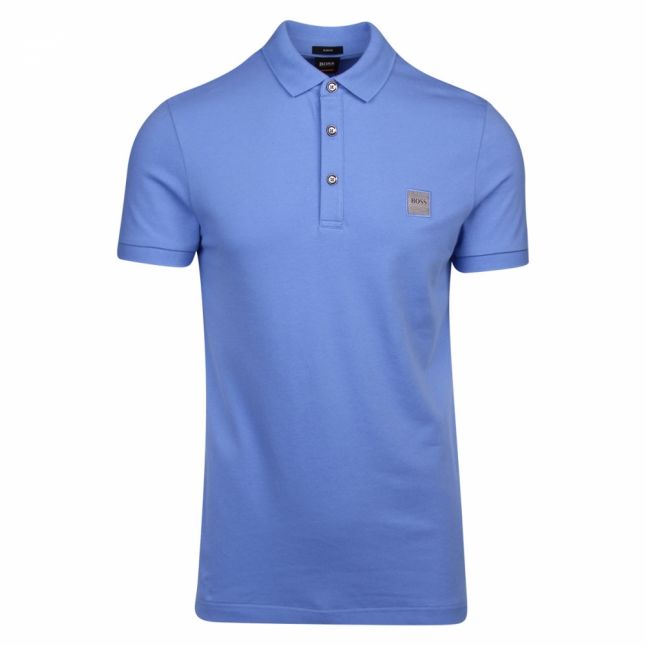 Casual Mens Pale Blue Passenger Slim Fit S/s Polo Shirt