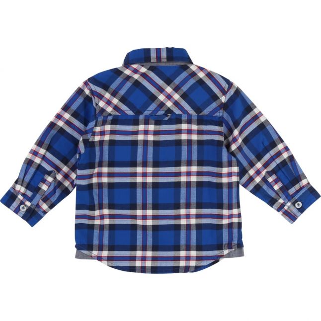 Boys Electric Blue Check L/s Shirt