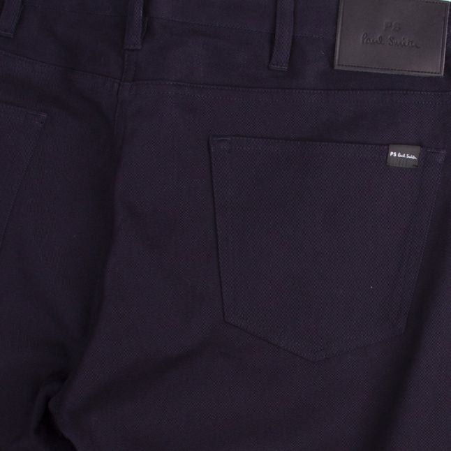 Mens Navy Brushed Cotton Slim Fit Jeans