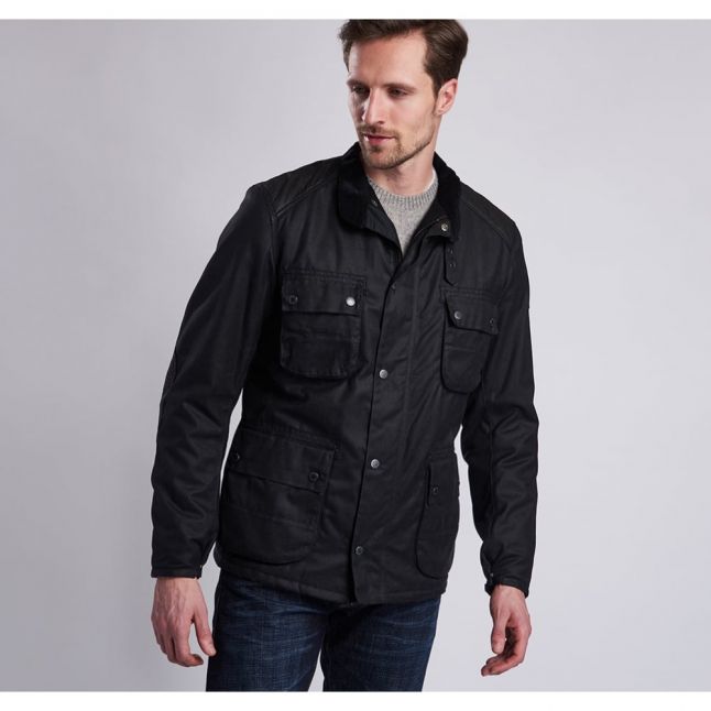 Mens Black Weir Waxed Jacket