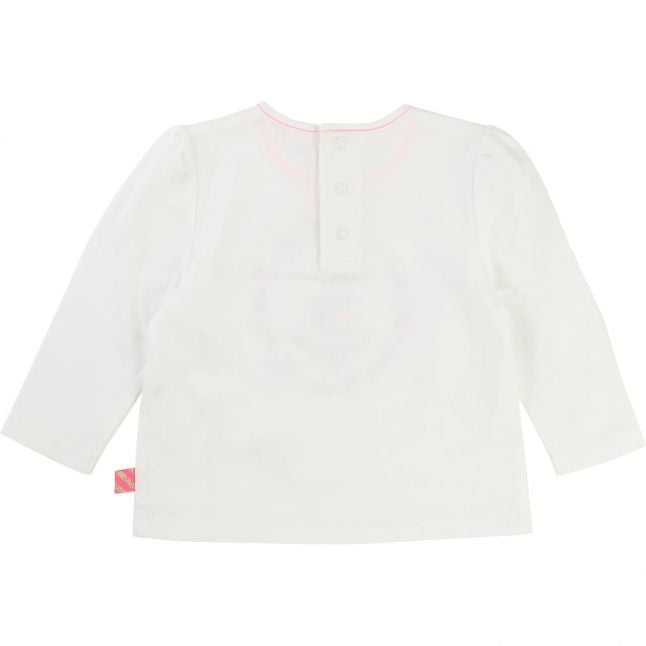 Baby Girls White Rabbit L/s T Shirt