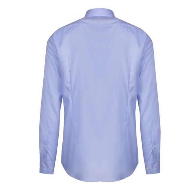 Mens Light Blue Koey Trim Slim Fit L/s Shirt