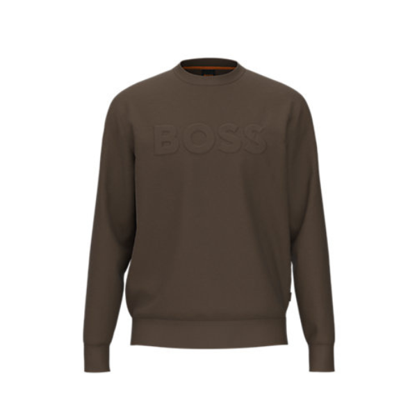 Mens BOSS Dark Green Welogocrew Sweat Top