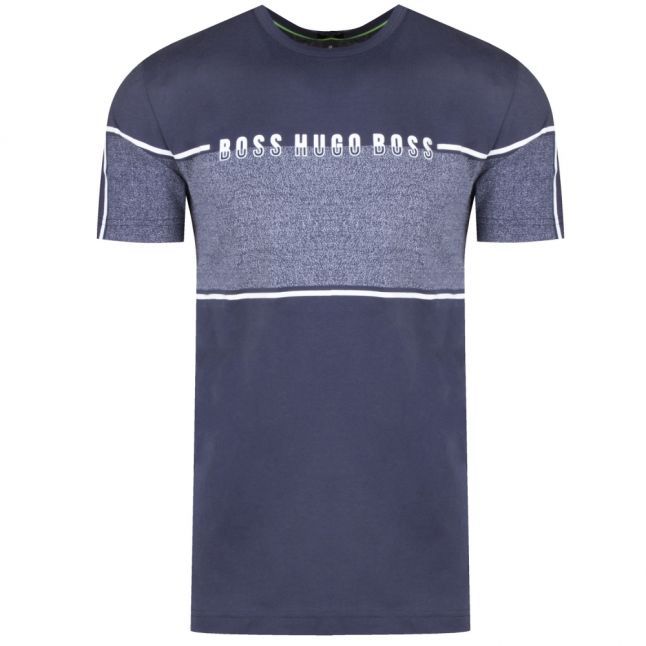 Athleisure Mens Navy Tee 4 Block S/s T Shirt