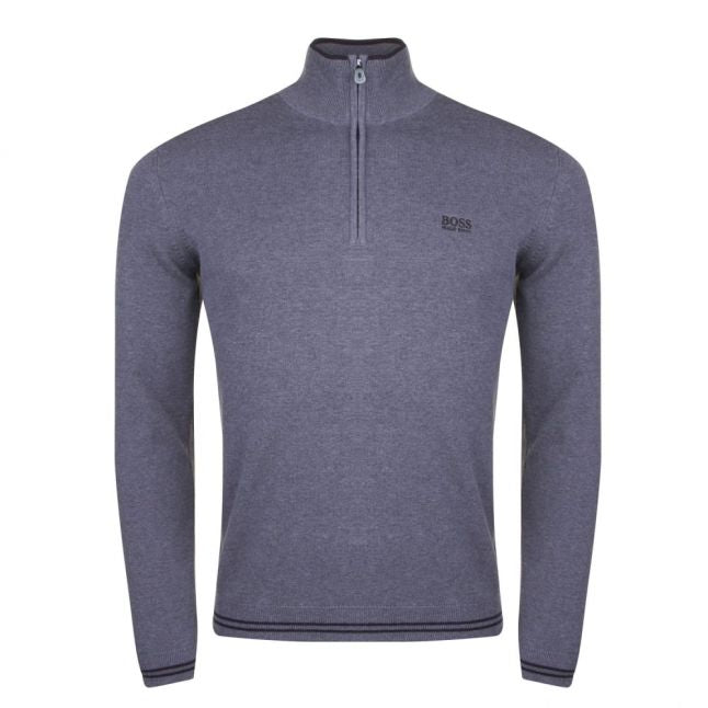 Athleisure Mens Medium Grey Zime Half Zip Knitted Jumper