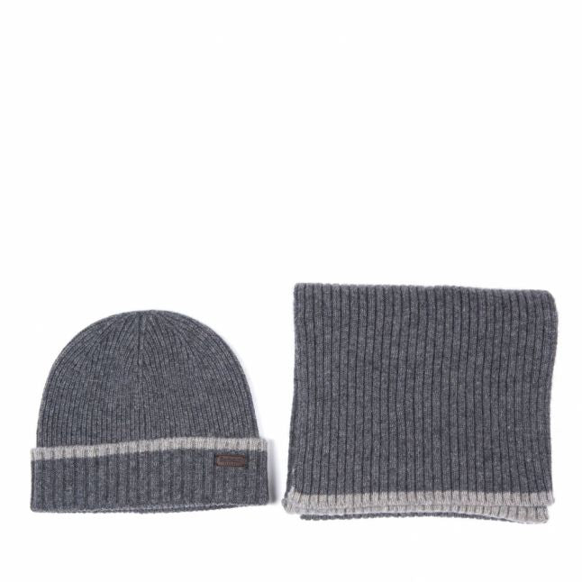 Mens Grey Cromer Beanie & Scarf Gift Set