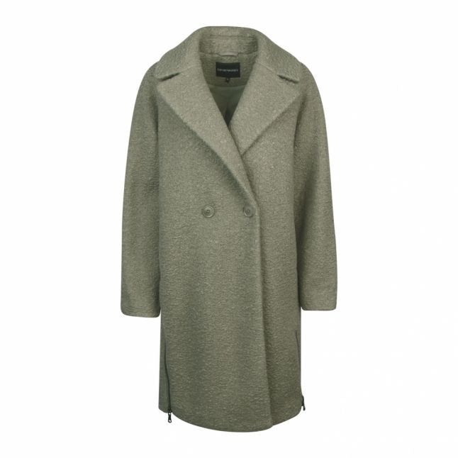 Womens Pale Green Tailored Soft Coat