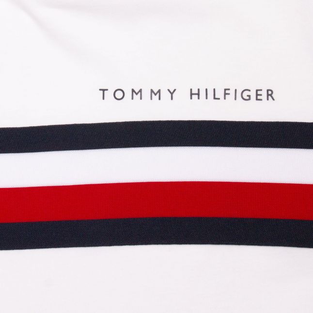 Tommy Hilfiger Mens White Global Stripe S/s T Shirt