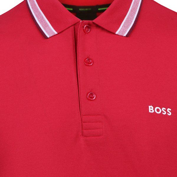 Mens Medium Red Paddy S/s Polo Shirt