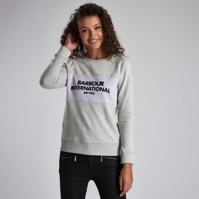 Womens Grey Island Crew Sweat Top