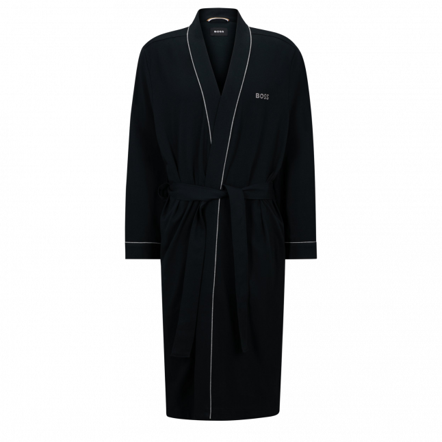 Mens Black Kimono Robe