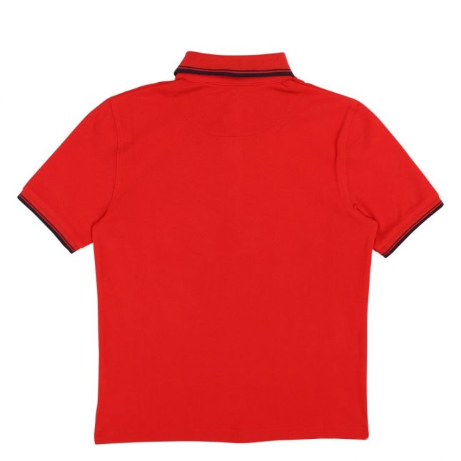 Boys Red Tipped S/s Polo Shirt