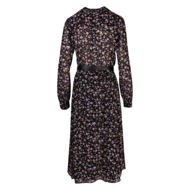 Womens Orchid Haze Garden Patch Belted Midi Shirt Dress