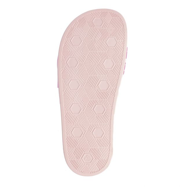 Womens Pink Branded Logo Slides