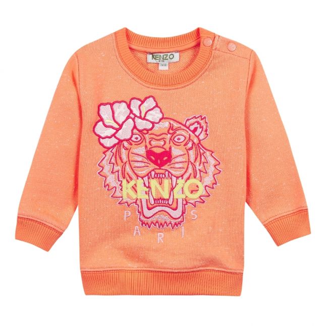 Girls Apricot Flower Tiger Sweat Top