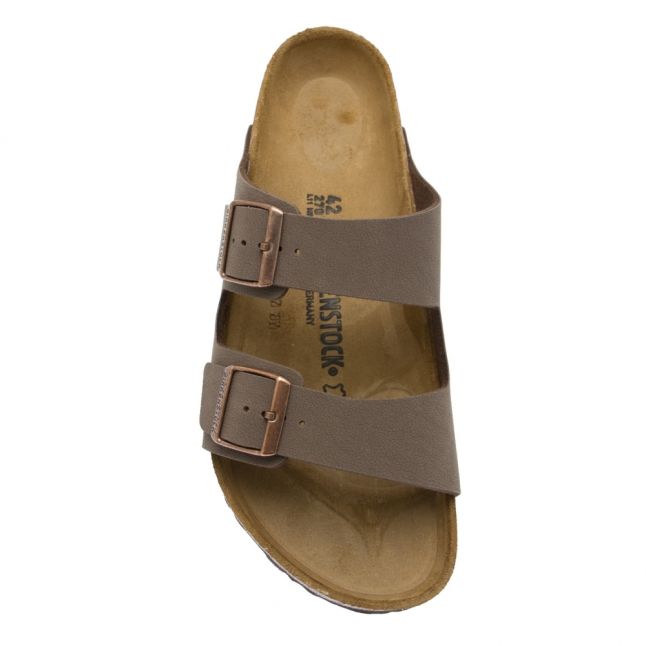 Mens Nubuck Mocha Arizona Birko-Flor Slide Sandals