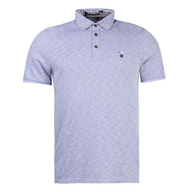 Mens Blue Alsort Oxford S/s Polo Shirt