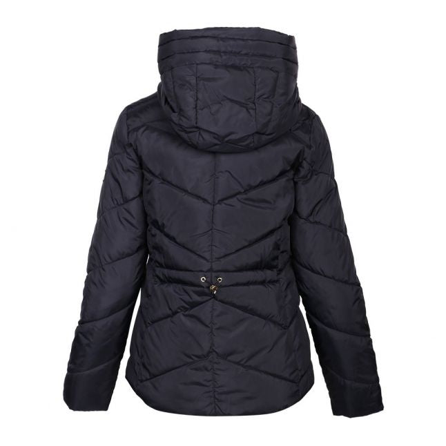 Womens Black Motegi Hooded Quilted Jacket