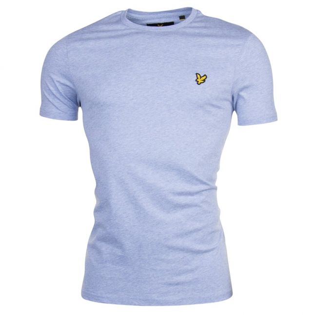 Mens Blue Marl Crew Neck Tee Shirt