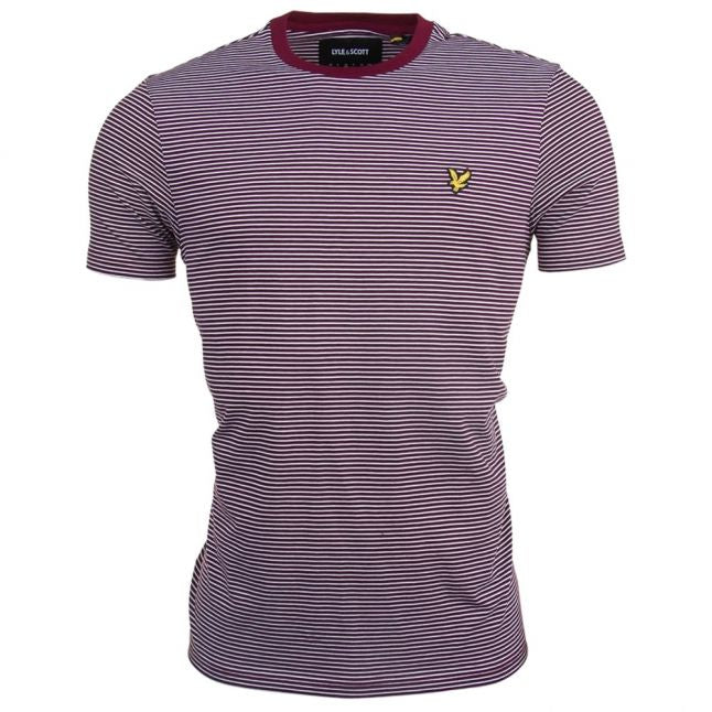 Mens Claret Jug Feeder Stripe S/s T Shirt