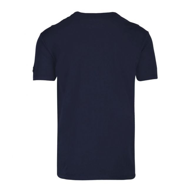 Mens Aviator Blue Centre Logo S/s T Shirt