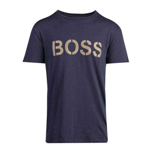 Mens Dark Blue/Gold Special Metallic S/s T Shirt