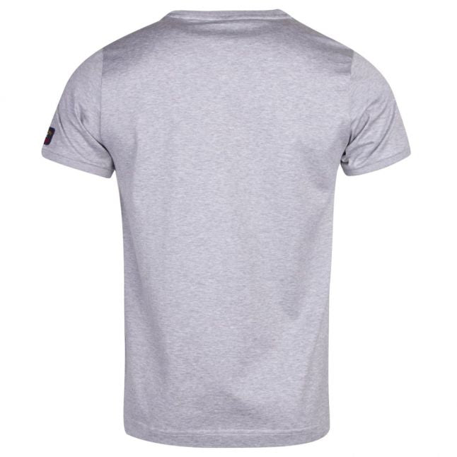 Paul & Shark Mens Grey Marl Tri Colour Logo SF S/s T Shirt