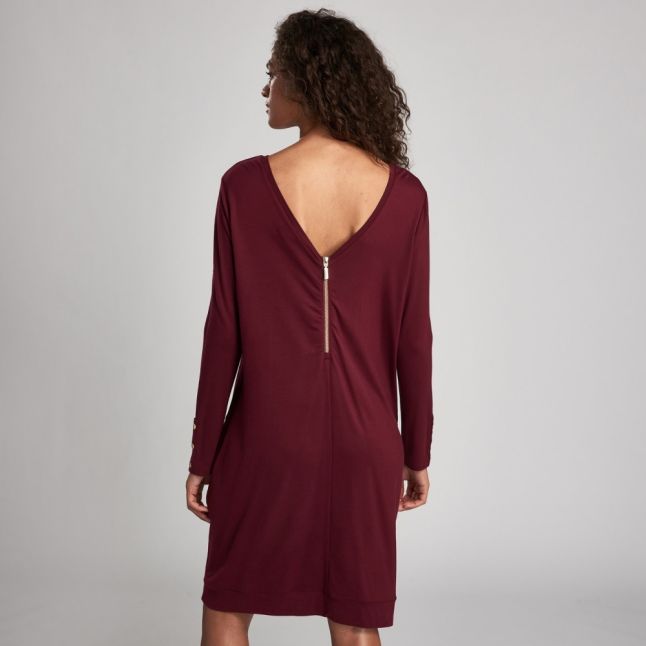 Womens Dark Rhubarb Shuttle Midi Dress