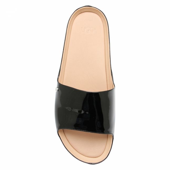 Womens Black Jane Patent Slides