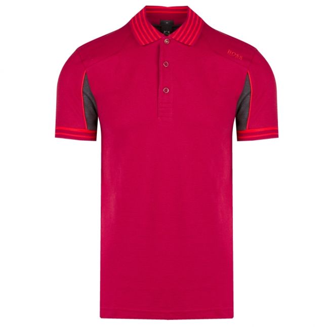 Athleisure Mens Red Paule 1 Slim Fit S/s Polo Shirt