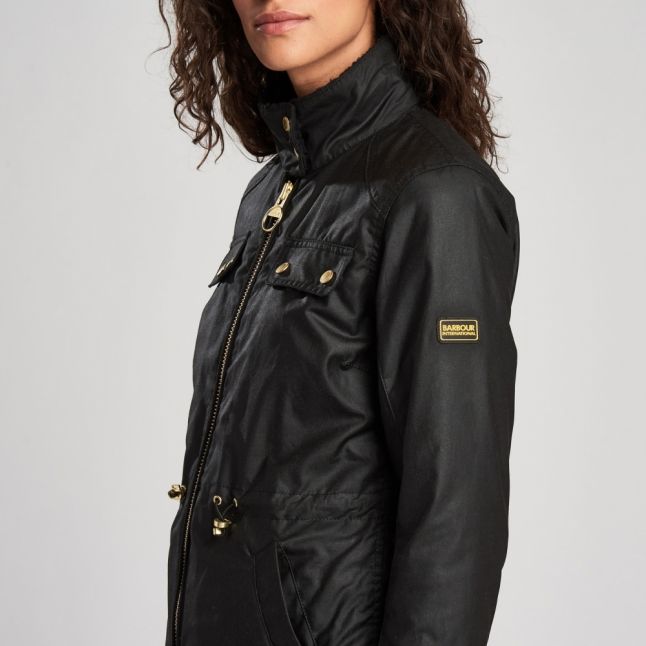 Womens Black Trial Waxed Jacket