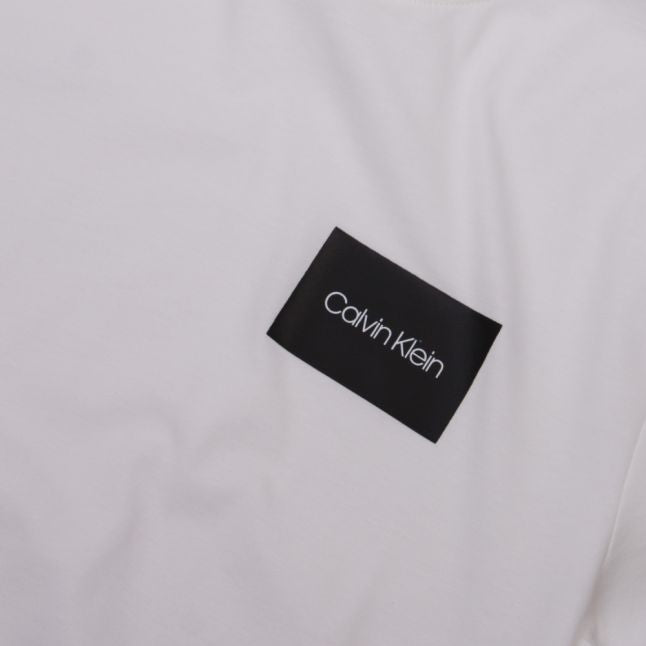 Mens White Chest Box Logo S/s T Shirt