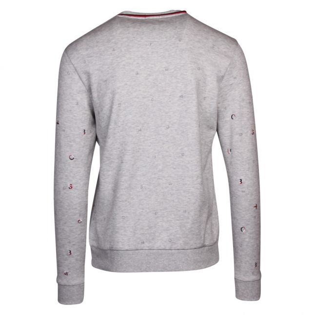 Athleisure Mens Light Grey Salbo Iconic Logo Sweat Top