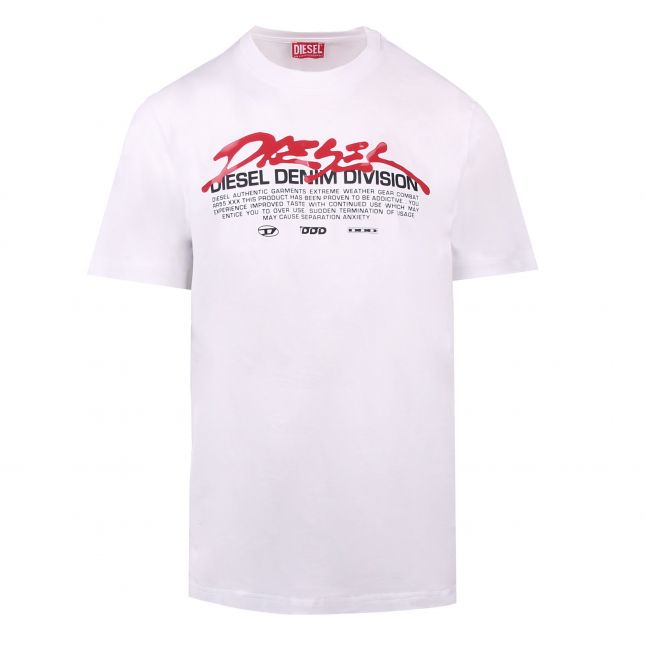 Mens Bright White T-JUST-L3 S/s T Shirt