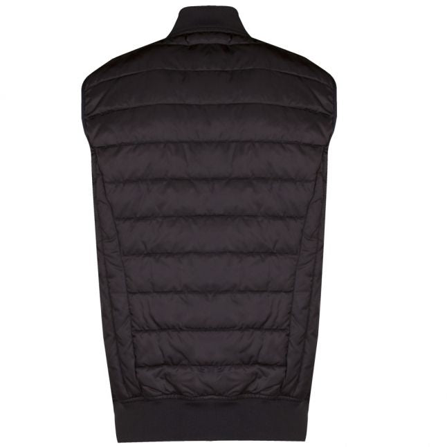 Mens Black Peace Badge Gilet