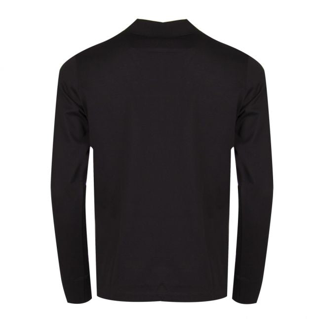 Mens Black T-Hart L/s Polo Shirt