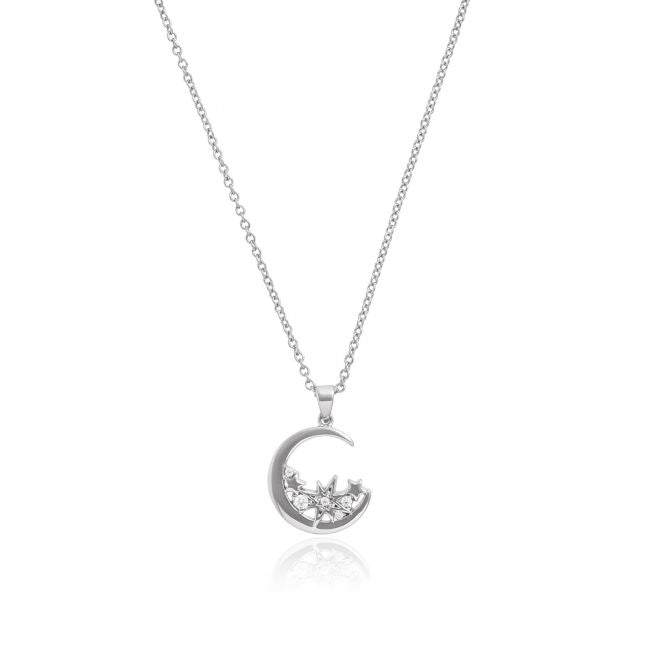 Womens Silver Celestial Necklace